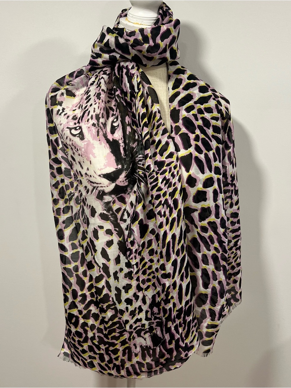 Marc Cain Leopard Print Scarf